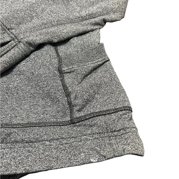 Lululemon Women’s Size 4 Hoodie Snap Close Yoga Jacket Oversized Hood Gray FLAWS - Picture 13 of 15